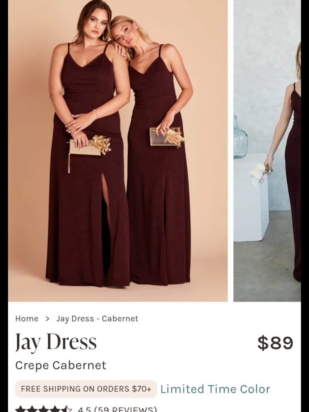 Jay Dress – Cabernet Spaghetti-Strap Maxi Dress